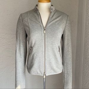 W by Worth Gray Sweatshirt Moto Jacket